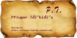 Pfluger Tóbiás névjegykártya
